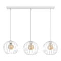 Suspension filaire MERCURE 3xE27/15W/230V blanche