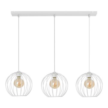 Suspension filaire MERCURE 3xE27/15W/230V blanche