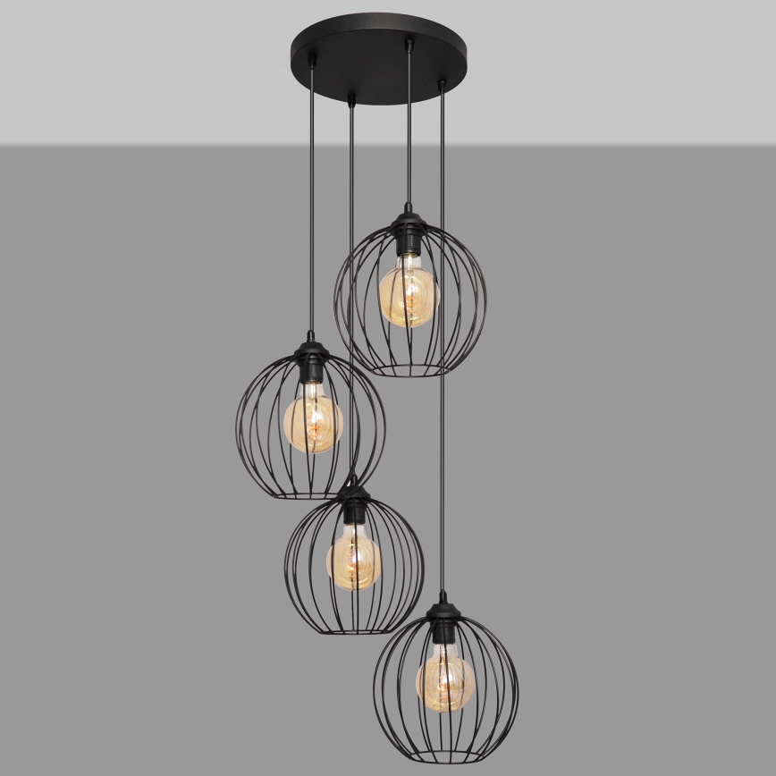 Suspension filaire MERCURE 4xE27/15W/230V