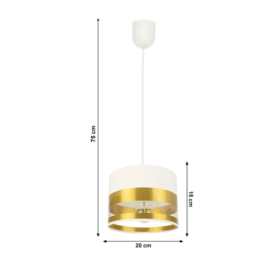 Suspension filaire MILO 1xE27/60W/230V doré