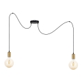 Suspension filaire MIROS 2xE27/60W/230V araignée noir/doré