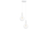 Suspension filaire MIROS 2xE27/60W/230V rond blanc
