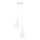 Suspension filaire MIROS 2xE27/60W/230V rond blanc