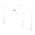 Suspension filaire MIROS 3xE27/60W/230V araignée blanc