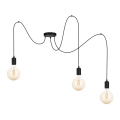 Suspension filaire MIROS 3xE27/60W/230V araignée noir