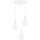 Suspension filaire MIROS 3xE27/60W/230V rond blanc