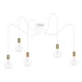Suspension filaire MIROS 5xE27/60W/230V araignée blanc/doré