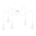 Suspension filaire MIROS 5xE27/60W/230V araignée blanc