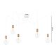 Suspension filaire MIROS 5xE27/60W/230V blanc/cuivre