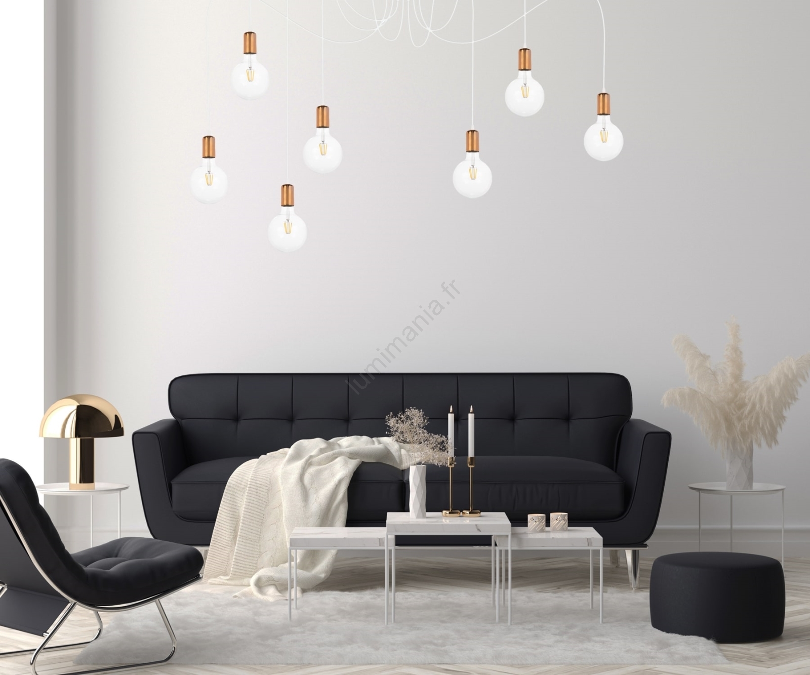 Azzardo AZ1106 - Suspension Sur Chaîne IMPRESS 7xE27/60W/230V