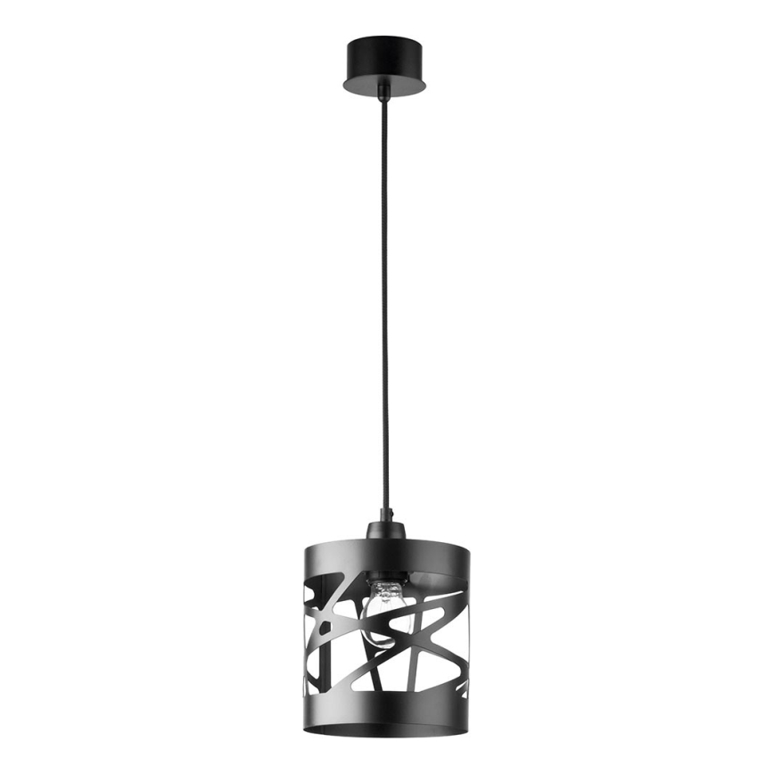 Suspension filaire MODUL FREZ 1xE27/60W/230V d. 17,5 cm noire