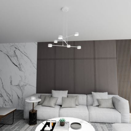 Suspension filaire MODUS 6xGX53/10W/230V blanc