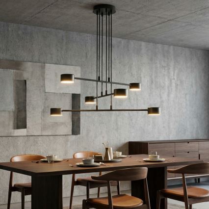 Suspension filaire MODUS 6xGX53/10W/230V noir