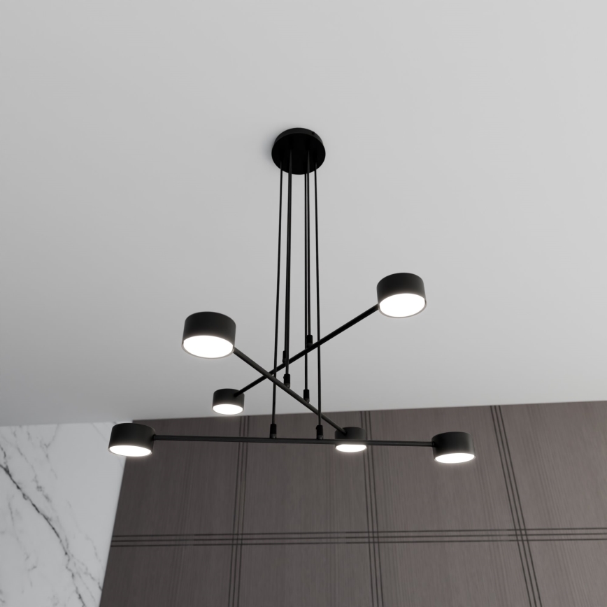 Suspension filaire MODUS 6xGX53/10W/230V noir