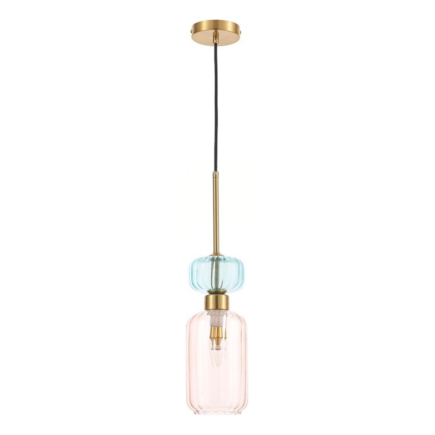 Suspension filaire MOLLY 1xE14/40W/230V d. 12 cm doré/rose/bleu