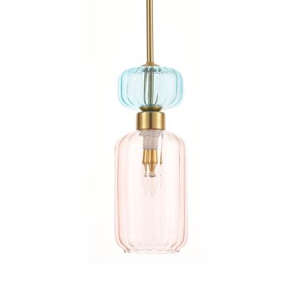 Suspension filaire MOLLY 1xE14/40W/230V d. 12 cm doré/rose/bleu