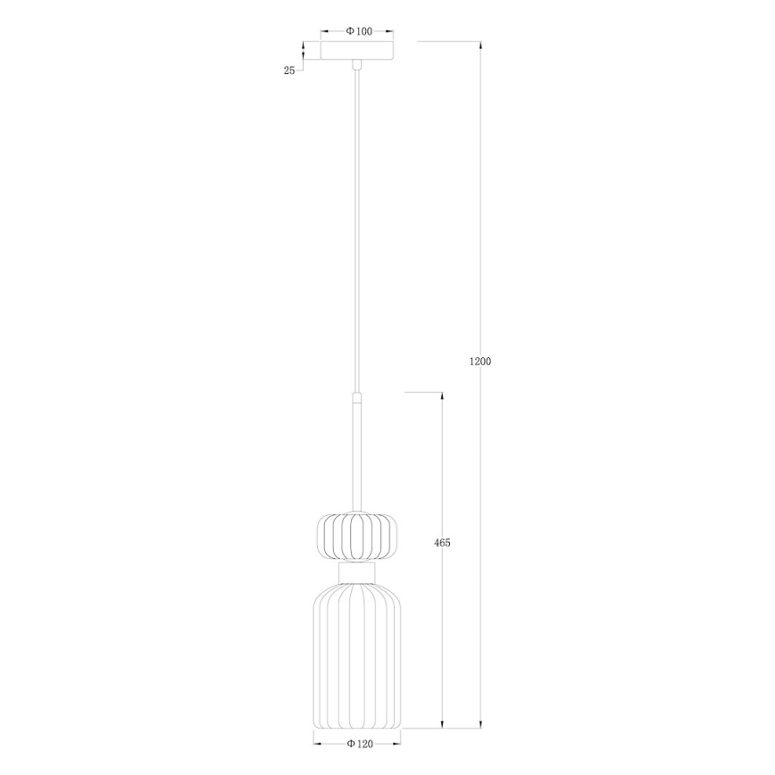 Suspension filaire MOLLY 1xE14/40W/230V d. 12 cm doré/vert/rose