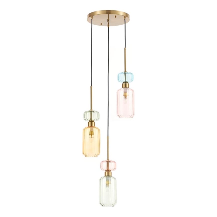 Suspension filaire MOLLY 3xE14/40W/230V d. 38 cm coloré