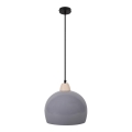 Suspension filaire MONROE 1xE27/60W/230V gris