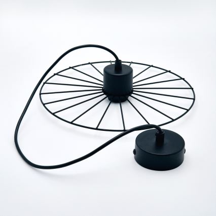 Suspension filaire MONTANA 1xE27/15W/230V d. 30 cm noir