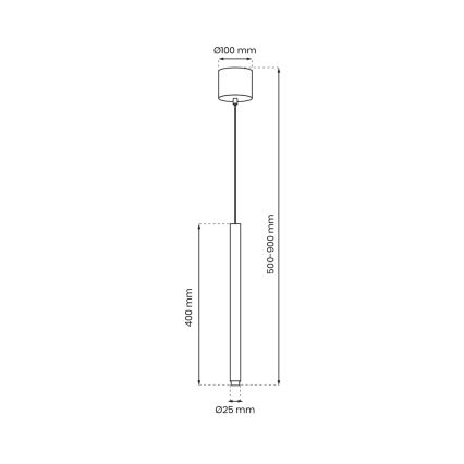 Suspension filaire MONZA 1xG9/8W/230V noir