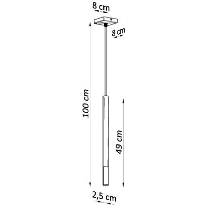 Suspension filaire MOSAIC 1xG9/12W/230V noire/cuivre