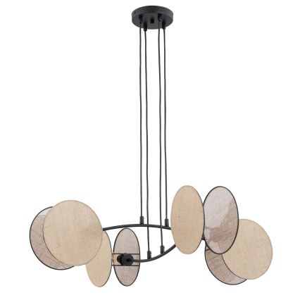 Suspension filaire MOTIF 4xE14/10W/230V beige