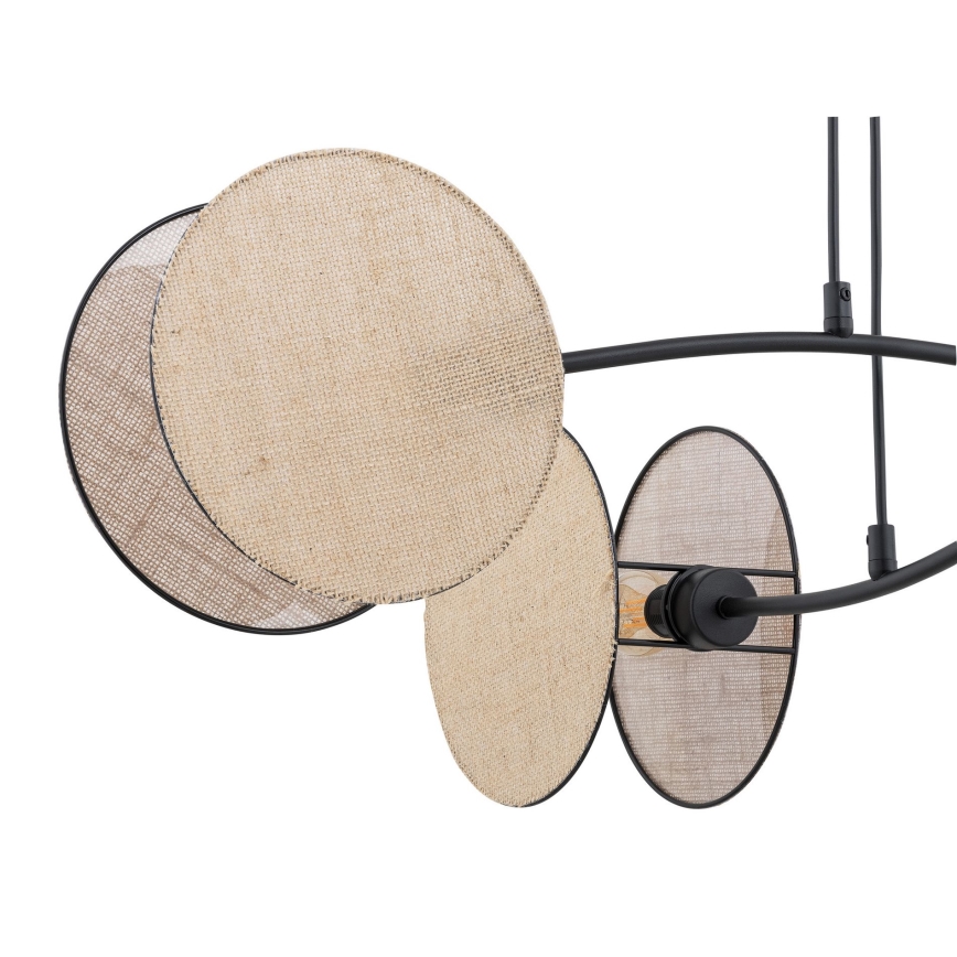 Suspension filaire MOTIF 4xE14/10W/230V beige