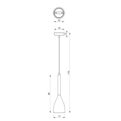 Suspension filaire MUZA 1xE27/60W/230V