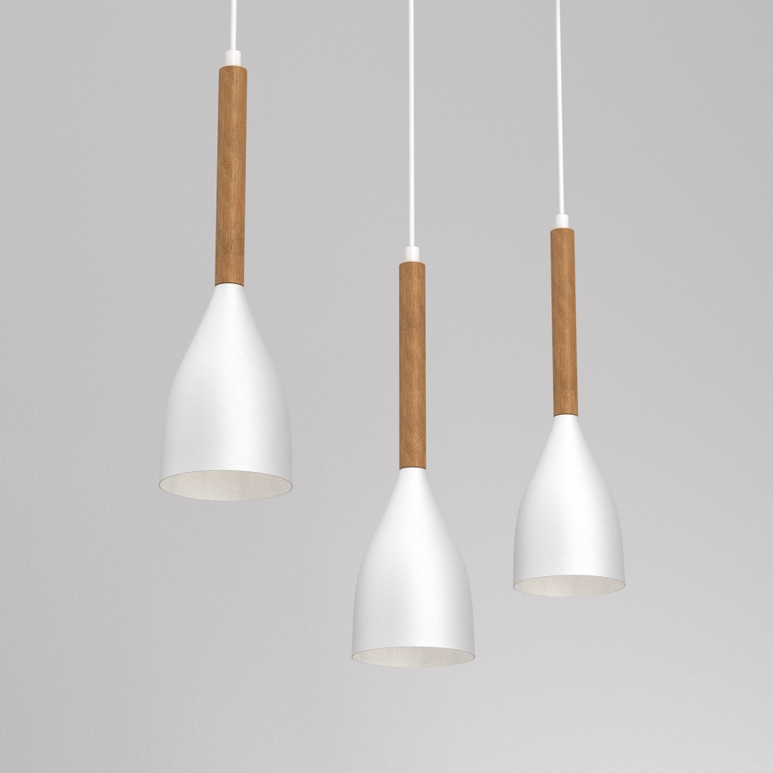 suspension filaire MUZA NEW 3xE27/60W/230V blanche