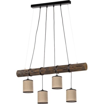 Suspension filaire NEGRO 4xE27/25W/230V pin