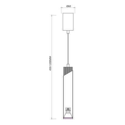 Suspension filaire NEO 1xGU10/8W/230V blanc