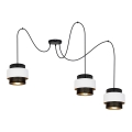 Suspension filaire NESS 3xE27/60W/230V araignée noir/blanc
