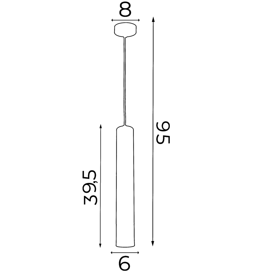 Suspension filaire NEST 1xGU10/8W/230V blanc/chrome brillant