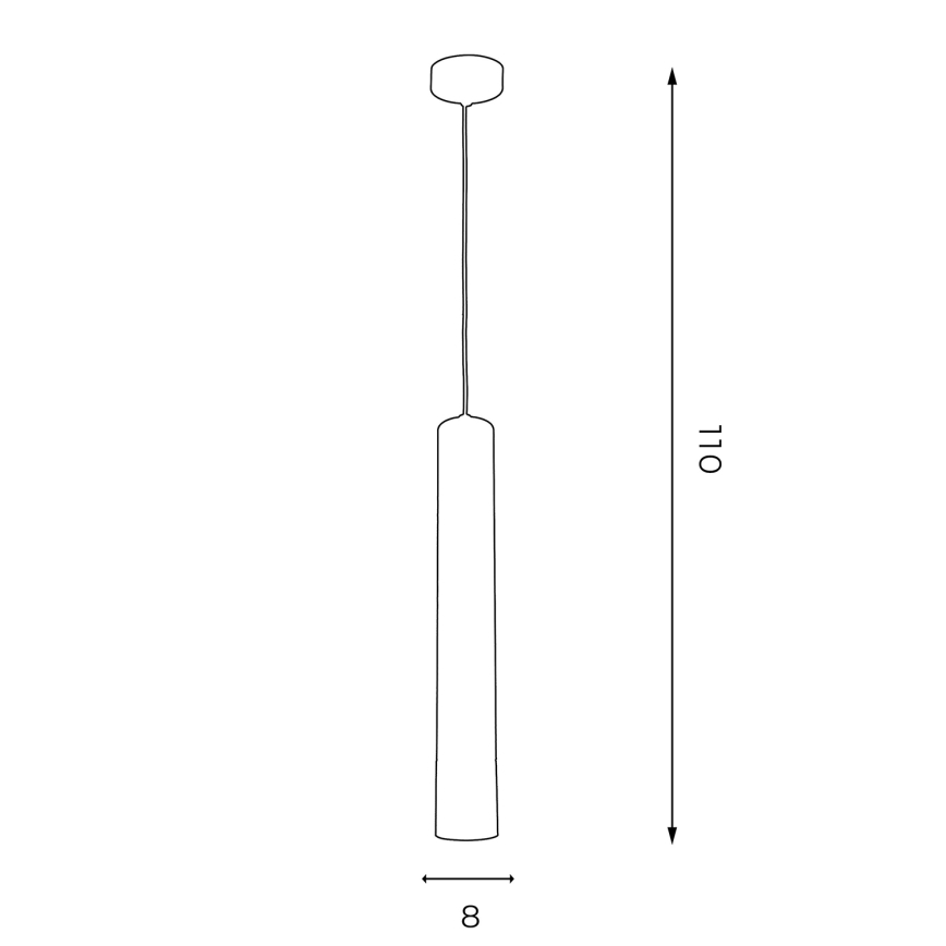 Suspension filaire NEST 1xGU10/8W/230V noir/doré