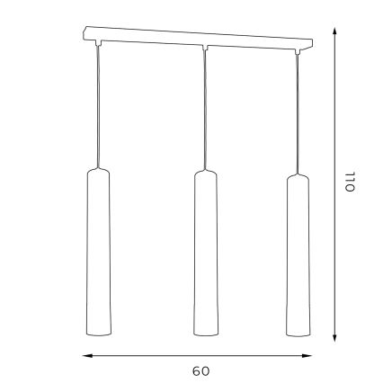 Suspension filaire NEST 3xGU10/8W/230V blanc/doré