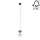 Suspension filaire NETUNO 1xE27/60W/230V chêne - certifié FSC