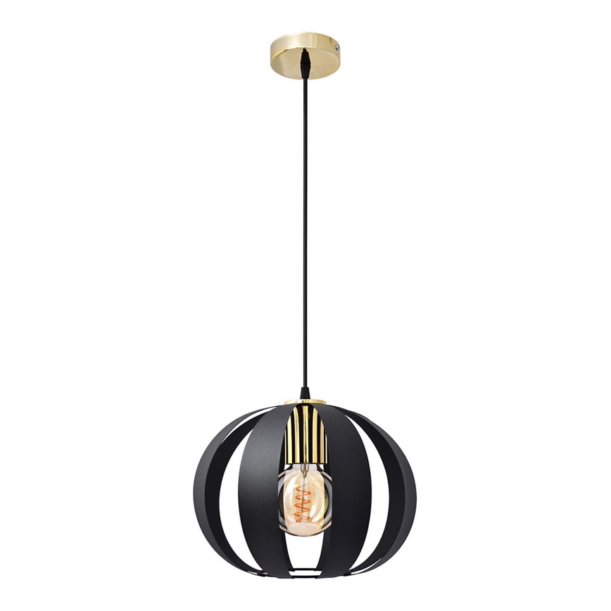 Suspension filaire NEWTON 1xE27/15W/230V noir/doré