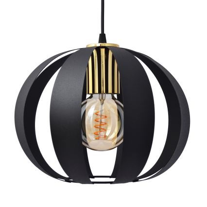 Suspension filaire NEWTON 1xE27/15W/230V noir/doré