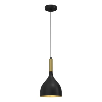 Suspension filaire NOAK 1xE27/15W/230V noir/doré