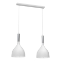 Suspension filaire NOAK 2xE27/15W/230V blanc/chrome brillant