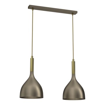 Suspension filaire NOAK 2xE27/15W/230V laiton/doré