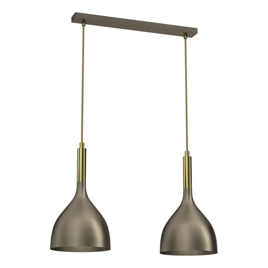 Suspension filaire NOAK 2xE27/15W/230V laiton/doré