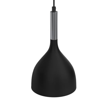 Suspension filaire NOAK 2xE27/15W/230V noir/chrome brillant