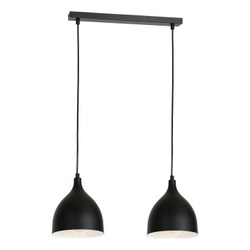 Suspension filaire NOAK 2xE27/15W/230V noir