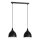Suspension filaire NOAK 2xE27/15W/230V noir
