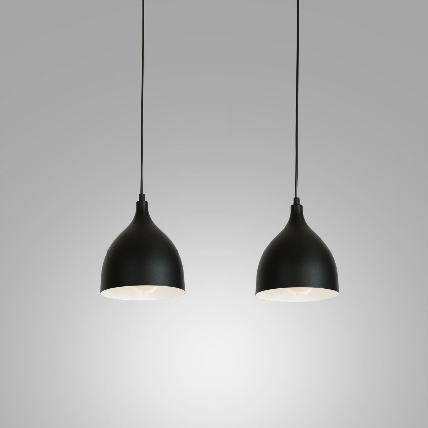 Suspension filaire NOAK 2xE27/15W/230V noir