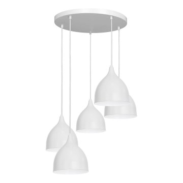 Suspension filaire NOAK 5xE27/15W/230V gris