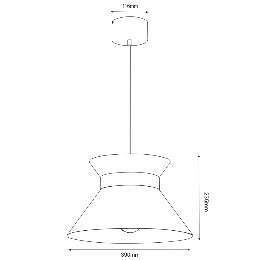 Suspension filaire NORGE 1xE27/15W/230V laiton/doré