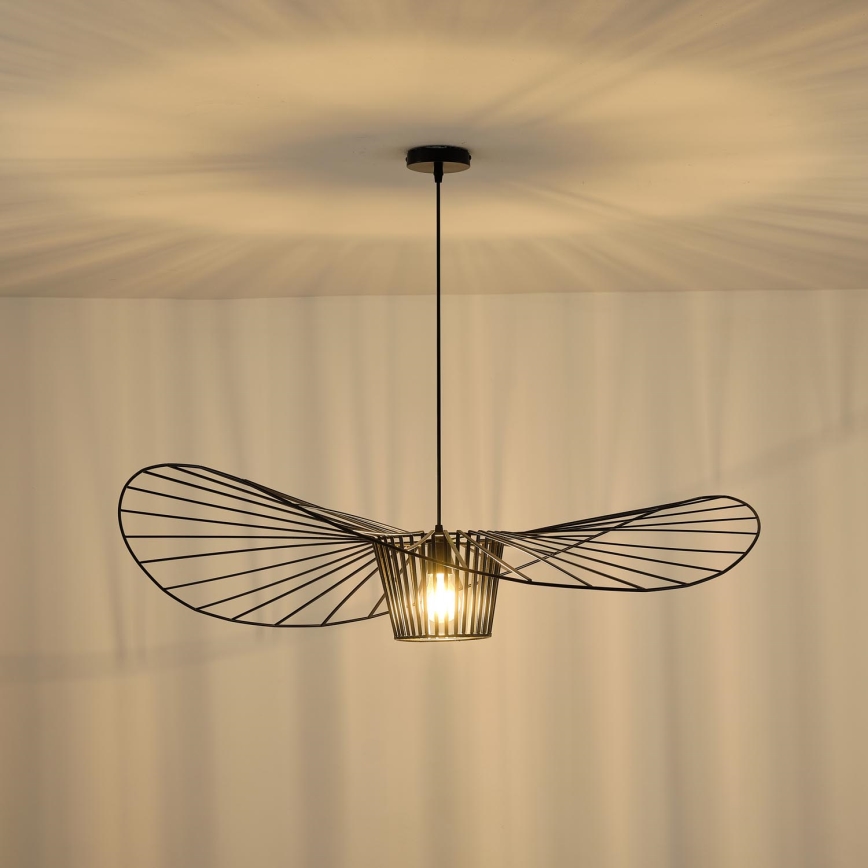 Suspension filaire OGGI 1xE27/40W/230V d. 100 cm noir